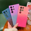 Luxury Gradient Soft Silicone Magnetic For Magsafe Case For Samsung Galaxy S23 Ultra S22 S21 Plus Note 20 10 Lens Film Cover