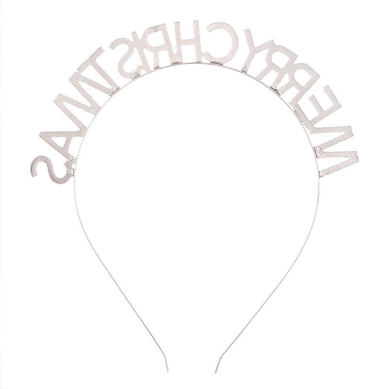 European & American Patchwork Christmas Headband - MERRY CHRISTMAS Hair Accessory