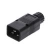Přepojitelný konektor IEC 320-C20 samec 16A AC 3kolíkový napájecí adaptér Zástrčka počítače