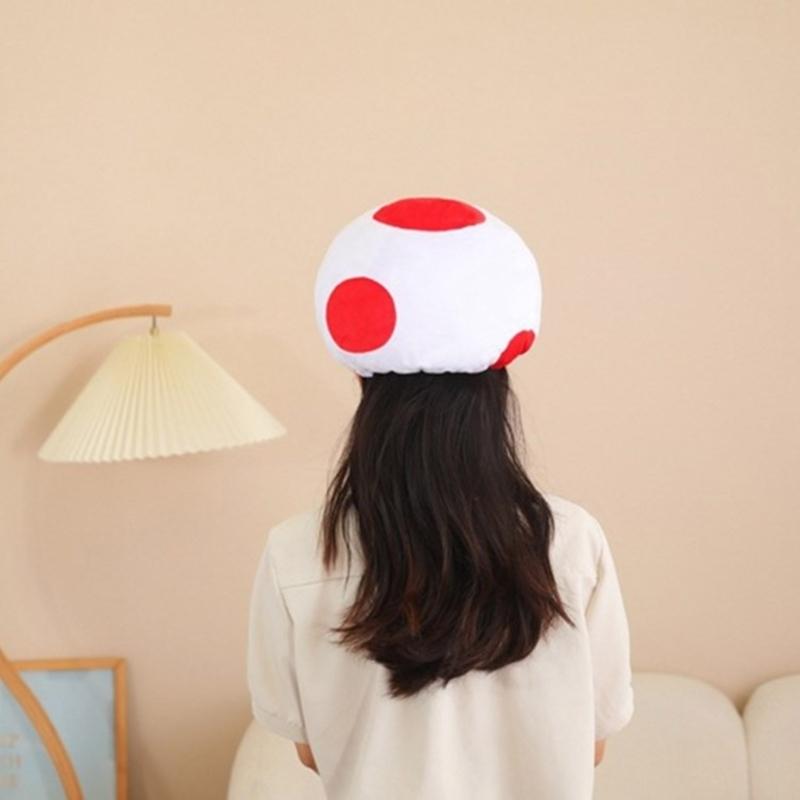 Mushroom Hat for Halloween Costume Hat Festival Party Gathering Headgear Seasonal Party Photoshoots Hat Accessories