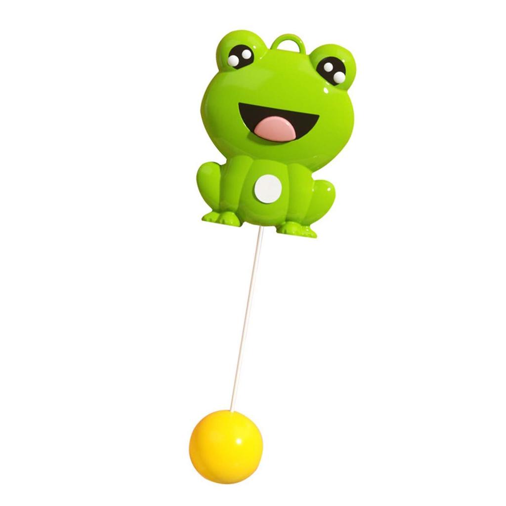 Table Tennis Trainer Indoor Hanging Elastic Shaft Automatic Winding for Kids Self Practice Frog Style