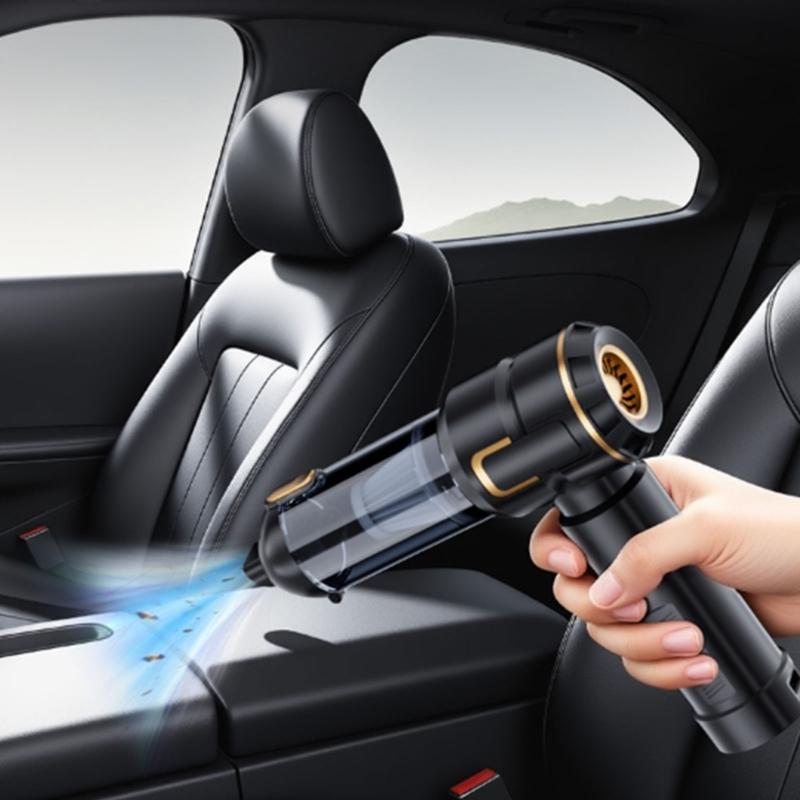 Detachable Car Vacuum Featuring LED Light Multifunction Design Including Suction Blower Inflator Sealer Function