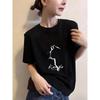 2026 Women's Regular Fit Pure Cotton Short Sleeve T-shirt - White, for Spring, Summer, Autumn