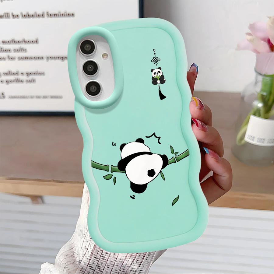 Cartoon Cute Panda Soft Phone Cover Case for Samsung Galaxy A13 A21s A12 A52 A16 A11 A14 A15 A05 A22 A33 A23 A03 A53 A06 A04
