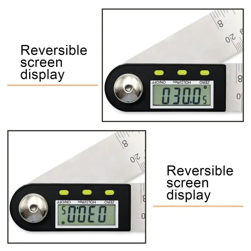 SHANHR 200/300mm Digital Protractor Inclinometer Angle Finder Level Measuring Instrument Digital Goniometer Angle Ruler