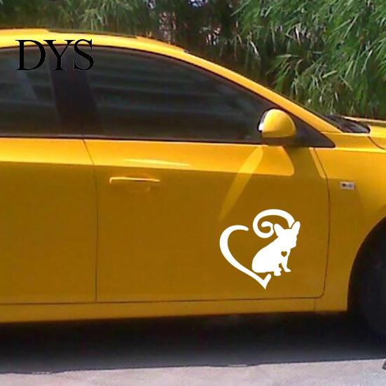 Cartoon Francouzský buldoček Frenchie Love Heart Vinyl Decal Auto Adhesive Sticker