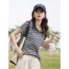 Demana Women's Striped Polo T-Shirt