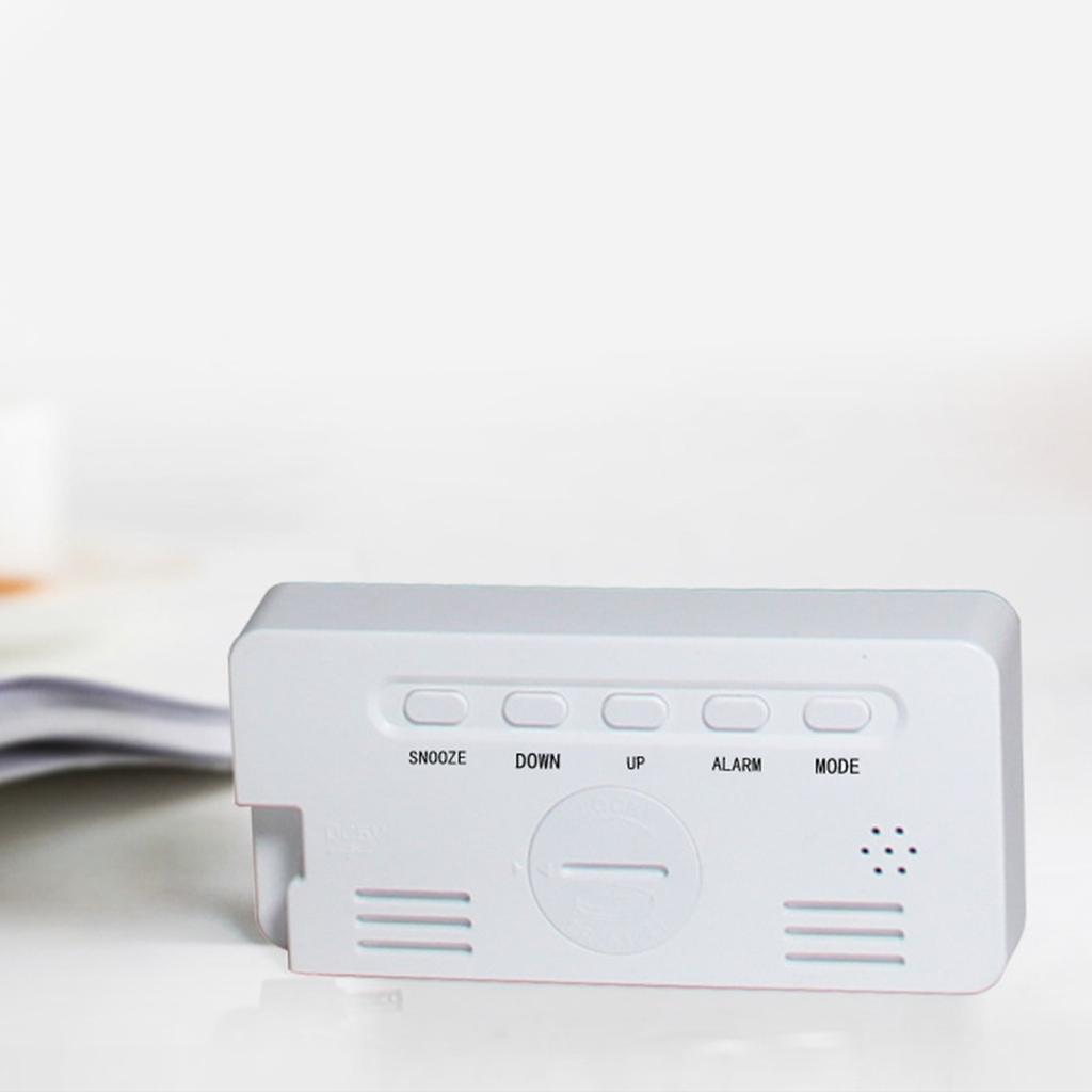 Modern LED Mirror Alarm Clock USB Digital Electronic Clocks with Snooze & Auto Dimmer Brightness & Voice Control Modes