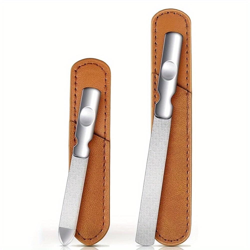 Professional Stainless Steel Nail File Double-Sided Manicure Tool, Suitable for Natural Nails Heavy Duty and Reusable Nail Care