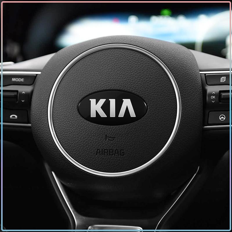 Auto Steering Wheel Badge Decal 1Pcs Fit for KIA Sportage Ceed Rio 3 4 K2 K3 K4 K5 K6 K7 K8 Picanto Sorento Optima Cerato Soul Car Interior Decoration