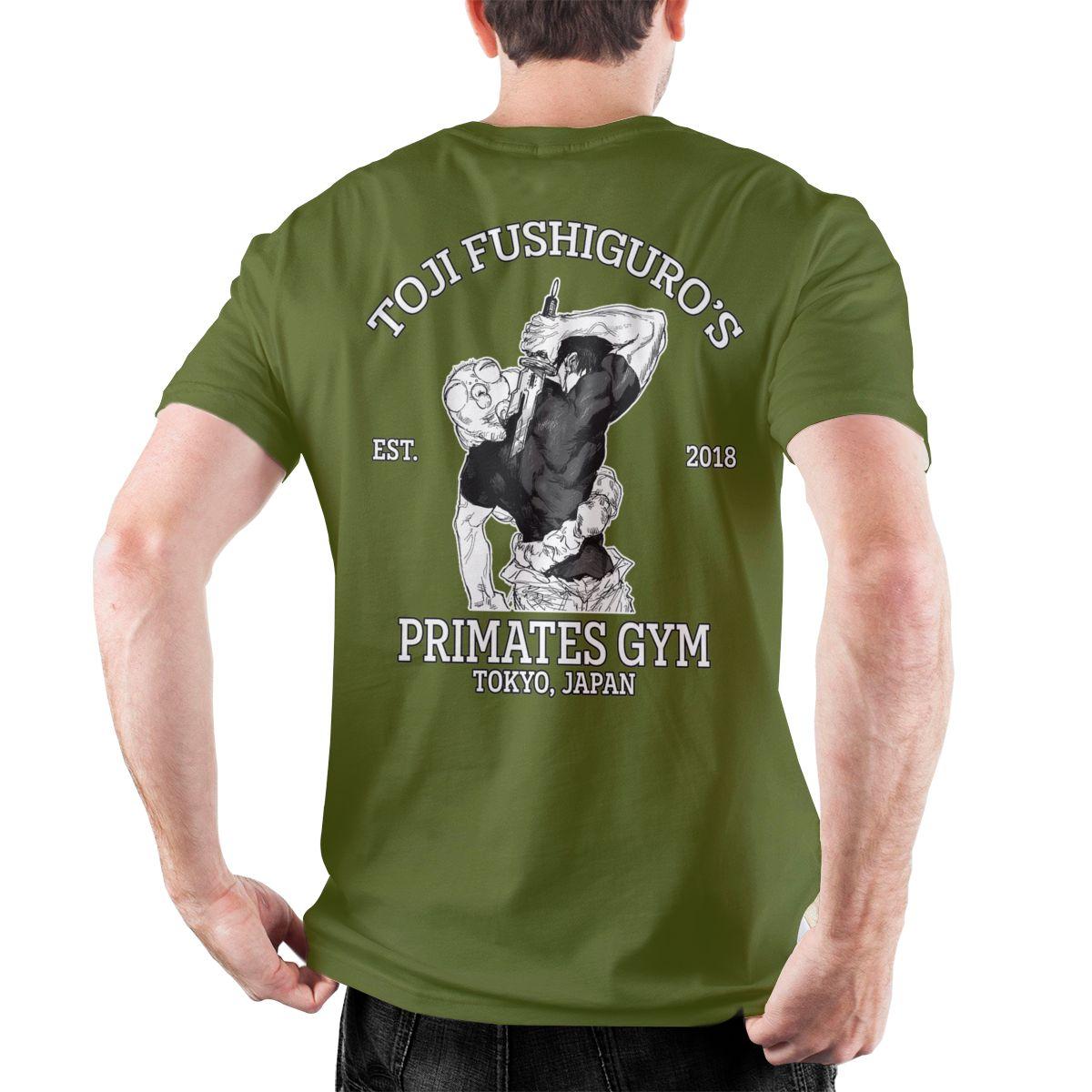 

Забавная футболка Toji s Primates Gym Toji Fushiguro JJK для мужчин с круглым вырезом, хлопковая футболка, аниме, с коротким рукавом, идея для подарка, топы 4XL