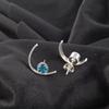 Swiss Blue Topaz Gemstone 925 Sterling Silver Stud Best Sisters Gift Earrings EE-145-18