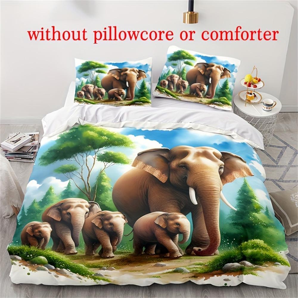 

3pcs Elephant Dreamcatcher Duvet Cover Set - Soft, Comfortable, Breathable, 3D Digital PrintingNo Core Bedding Set Decoration EU Single 135x200cm