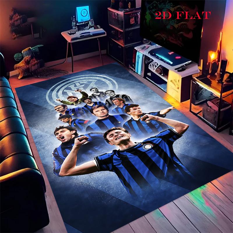 Inter Milan Carpet Rug for Living Room Bedroom Home Sofa Decoration,Kids play Nonslip Floor Mat