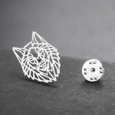 Animal Wolf Head Brooch for Men Women Stainless Steel Punk Lapel Pins Suit Collar Badges On Backpack Jewelry 2026 Gift New In