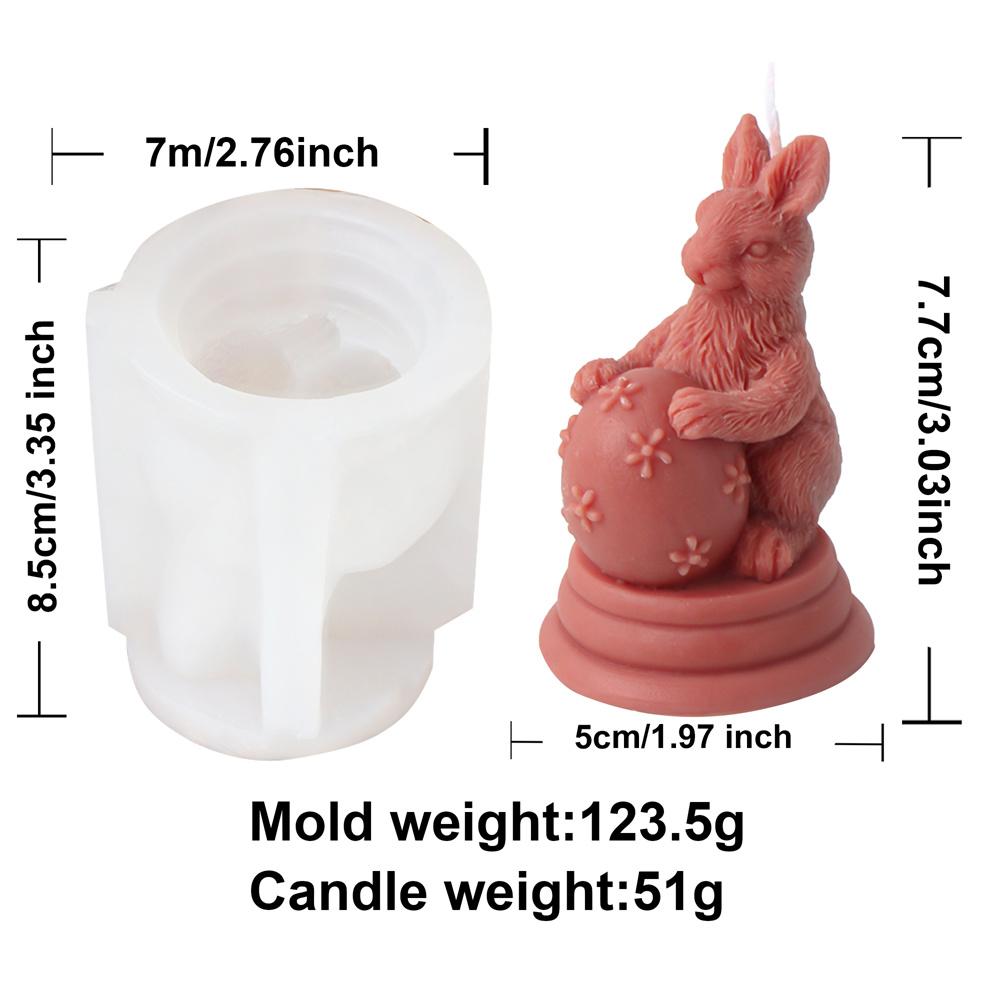

3D Rabbits Silicone Molds Perfect Easter/Valentines Gifts DIY Couple Rabbits Easter Handmade Soap Candle Making Supplies Gifts