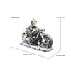 Creative Skull Motorcycle Figurine Halloween Party Desktop Ornament Decorative Craft Sculpture for Home Office Table Display
