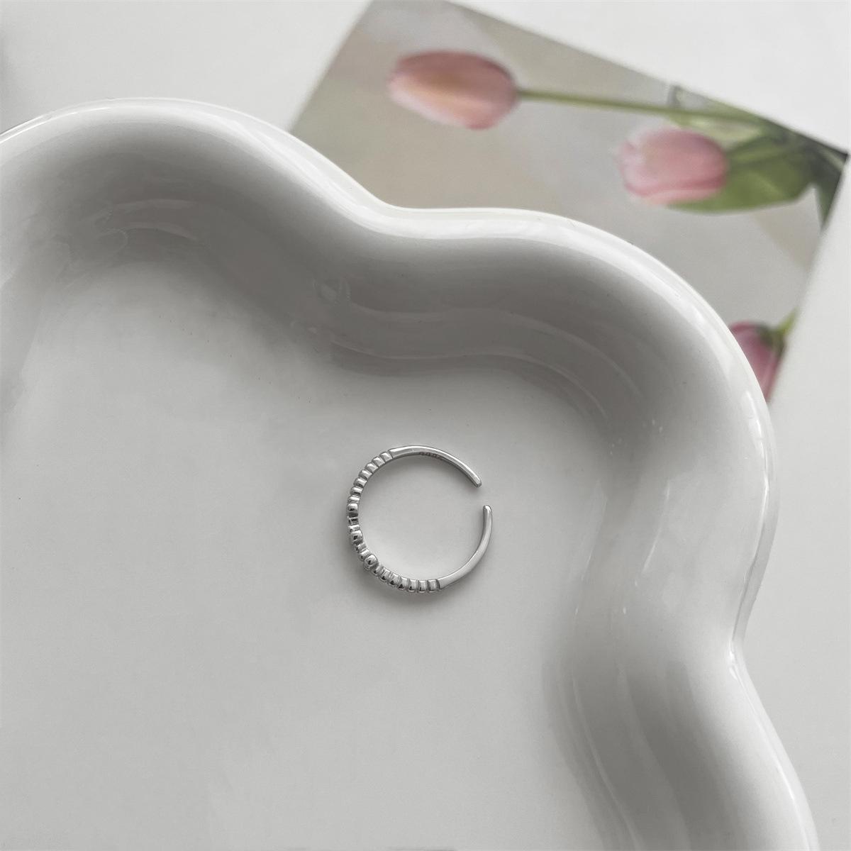 

стерлінгове срібло 925 проби просте відкрите кільце для жінок регульований дизайн ніші вхідне кільце індивідуальний тренд холодні прикраси Opening Adjustable