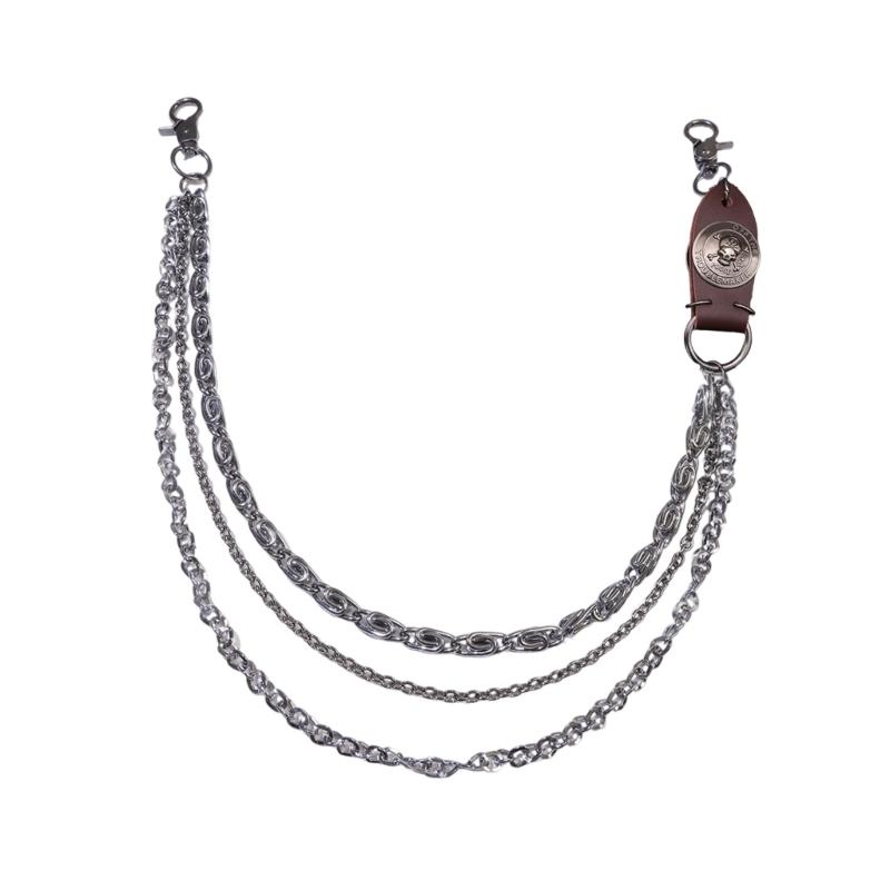 Metal Waist Chain Feature Punk Design For Streetwear And Rocker Men s Women s Hip Hop Pants Chain коричневый