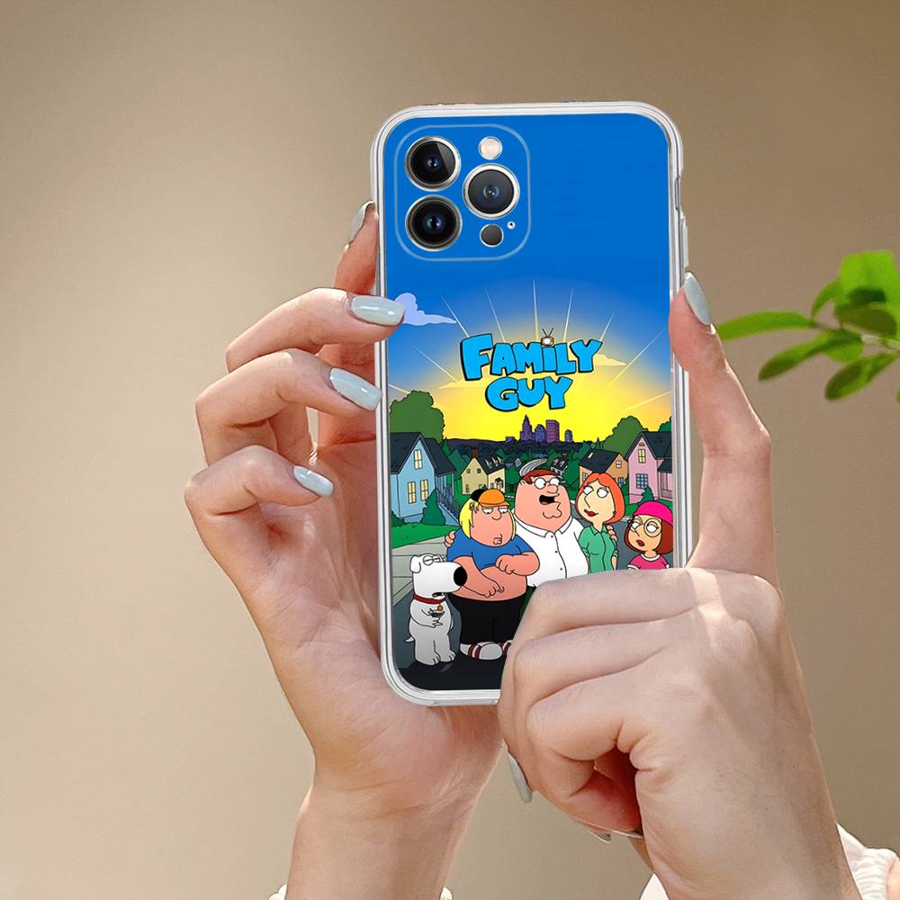 Aesthetic F-Family G-Guy Transparent Phone Case For IPhone 16 15 14 13 12 11 Pro Max Plus Soft Cover