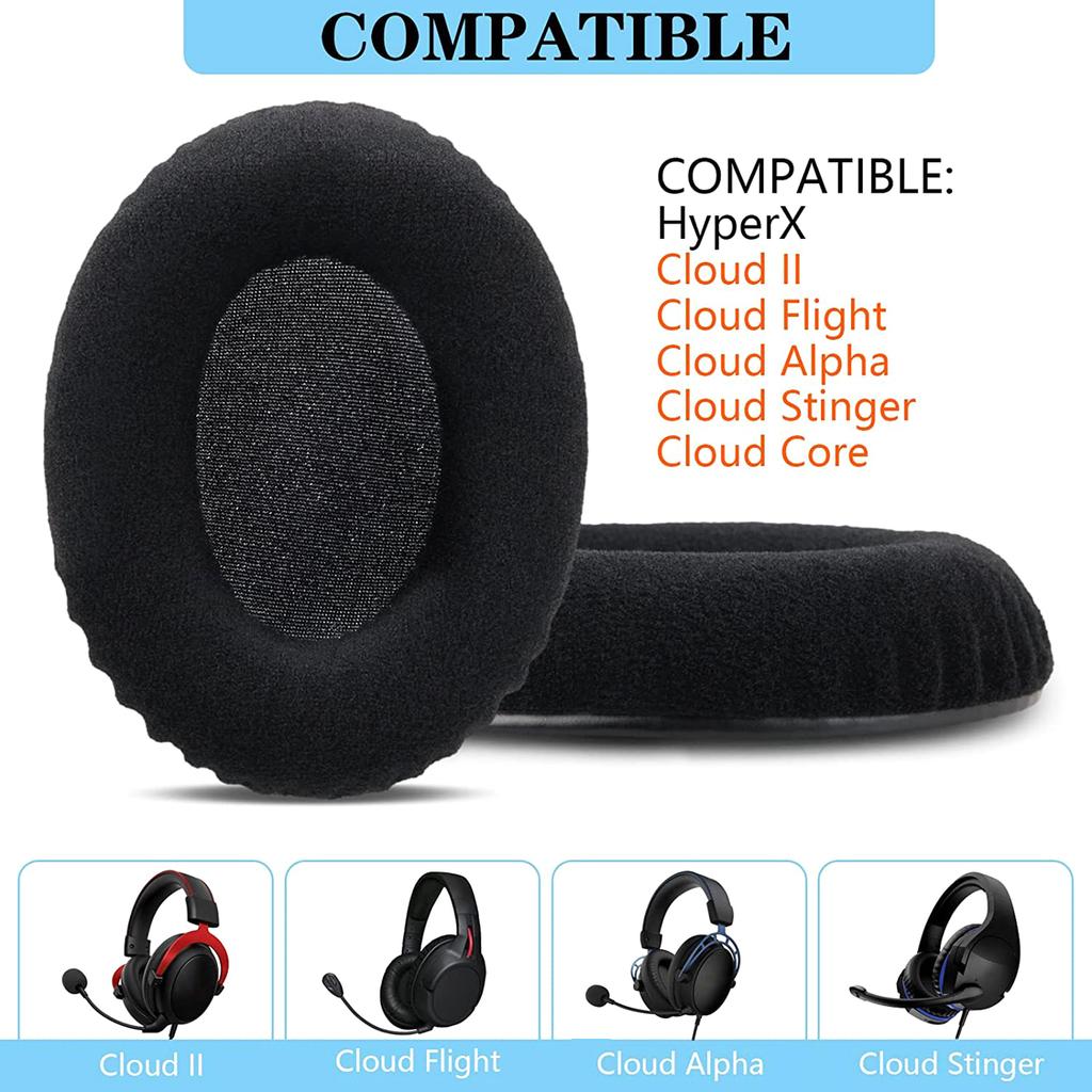Cuscinetti Auricolari Traspiranti per Cuffie HyperX Cloud2 Cuscini Auricolari Pad Auricolari per Cuffie Pad Auricolari in Memory Foam per Cuffie