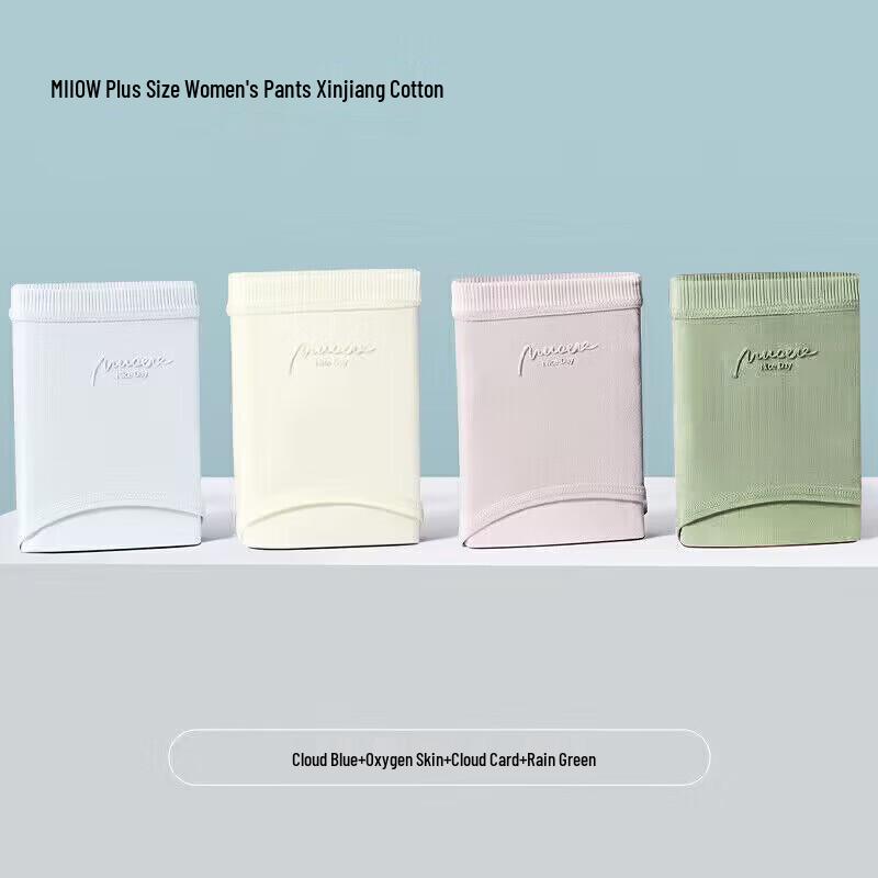 MiiOW Women's Plus Size Cotton Antibacterial Briefs