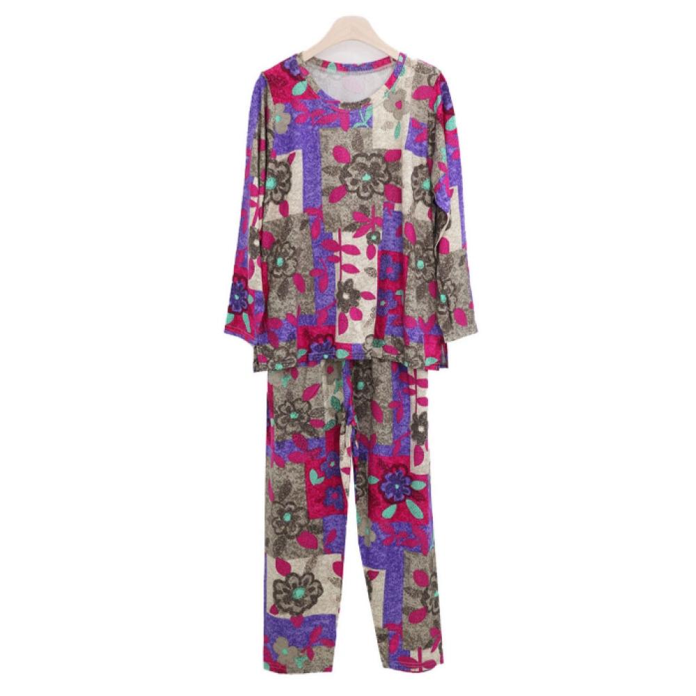 SHiz Madam Women S Large Flower Pattern paiSley Home Set GrandmotHer pajamaS H