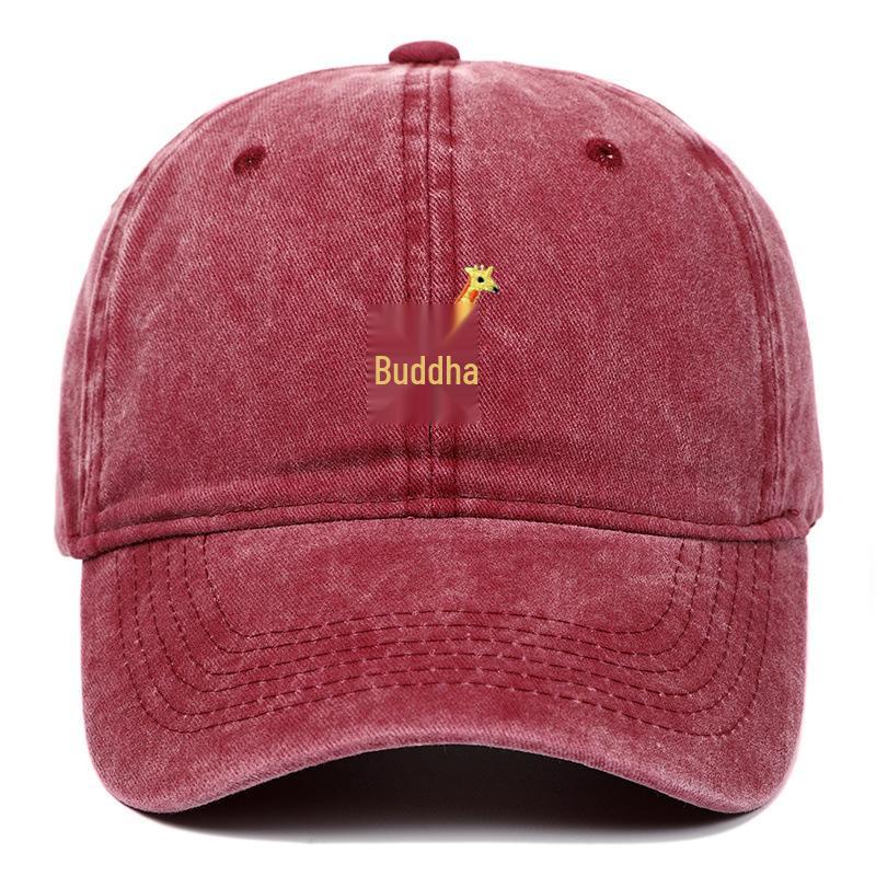 Cappellino da Baseball Ricamato con Giraffa Cartone Animato - Unisex Regolabile Estivo Hip Hop