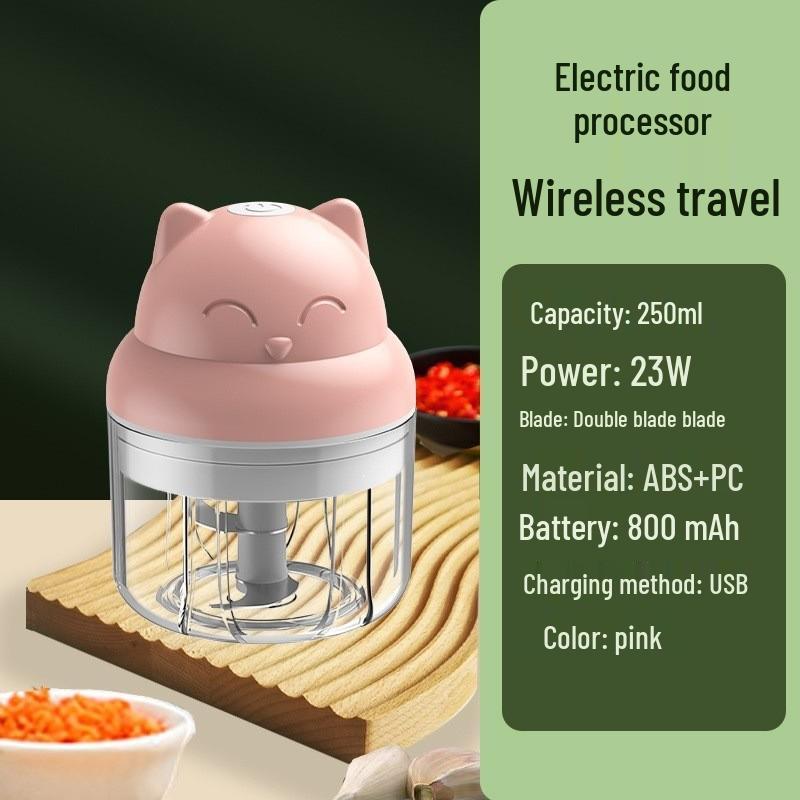 Six-Blade Mini Garlic & Food Chopper with Transparent Cup