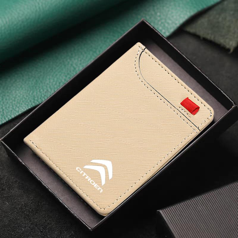 Car Men's Wallet motor vehicles Card Ticket Storage Bag For Citroen C3 C4 CACTUS C6 C8 C3-XR Picasso Grand DS3 DS5 Accessories aje256
