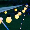 Outdoor LED G50 Bulb String Lights for Camping and Courtyard Decor—Solar Powered