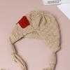 Autumn and Winter Fashionable Knitted Hat for Women Sweet and Warm Hat with Straps Yarn Pullover Hat