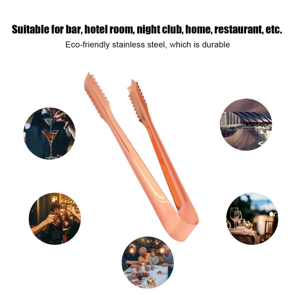 Serrated Tip Stainless Steel Food Clip 304 Stainless Steel Ice Clip Food Tongs Restaurant