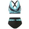 Women Sexy Bikini Set Two Pieces Swimsuit Fashion Push Up Floral Printed Split Swimsuit Bikini Suit Female Beach Halter Swimwear