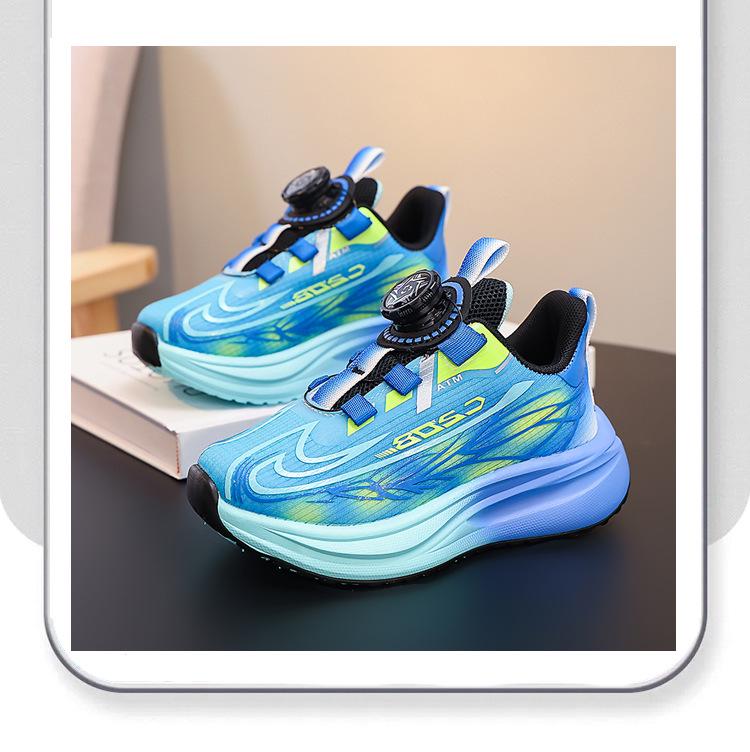 Boys' Mesh Dial Running Shoes - 2025 Spring New Arrival, Casual Sports Sneakers for Middle and Big Kids