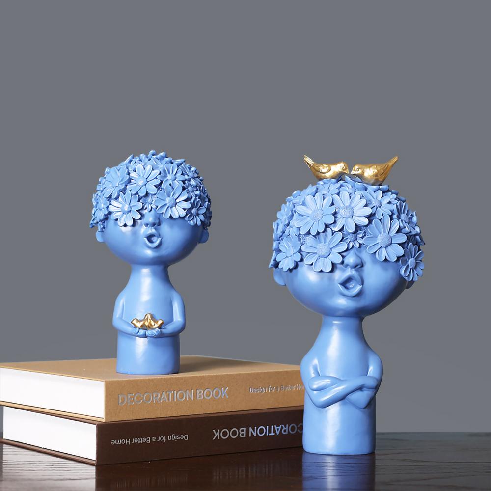 Resin Statue Figure Doll Decoration Creative Home Wine Cabinet TV Cabinet Room Soft Decoration Art Decoration Trinkets