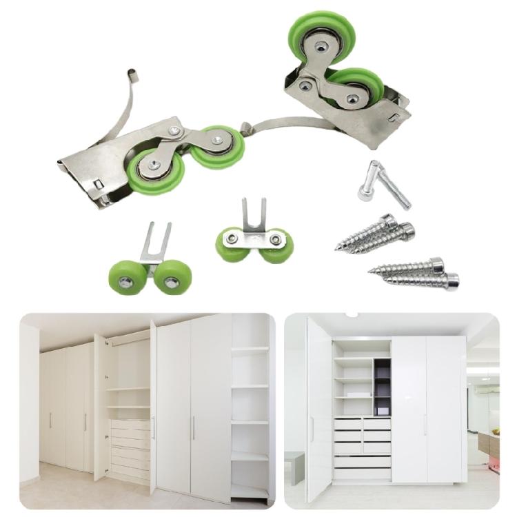 Nylon Wardrobe Rollers Sliding Door Rollers Cabinet Door Gliders set for Smooth & Quiet  Door Operate In Homes Or Office