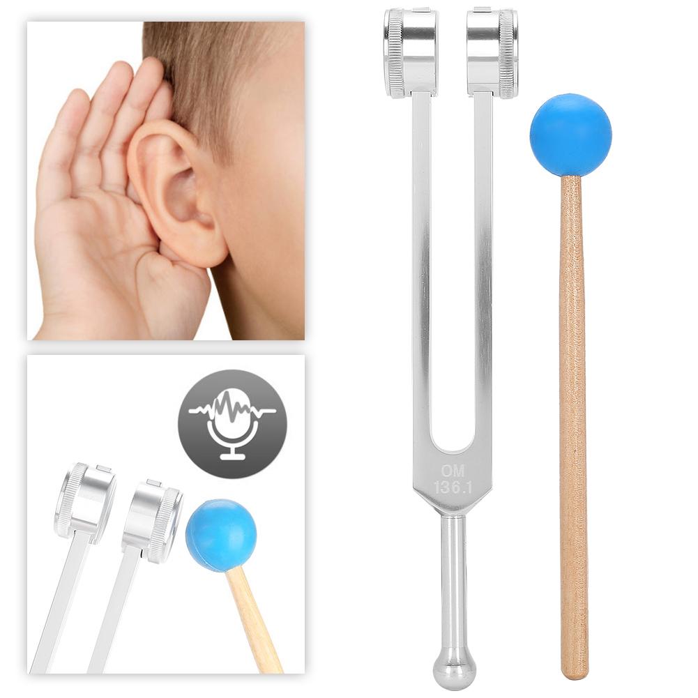 OM136.1 Aluminum Alloy Yoga Tuning Fork Sound Healing Therapy Tuning Fork with Hammer