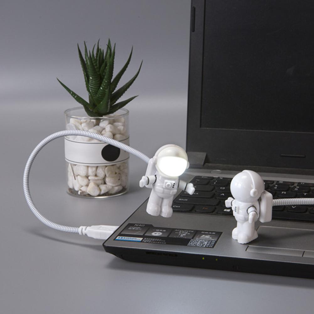 Mini Astronaut Nachtlicht Kreative LED Leselampe Flexible USB-Röhre Spaceman für Laptop PC Tastatur Notebook Tisch Schreibtischleuchte