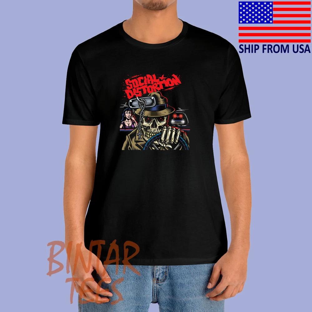 Social Distortion Skelly Skull Men s Black Size S to 5XL S