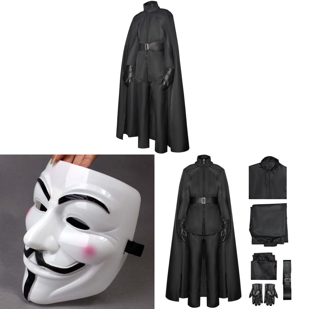 Kostým V jako Vendeta z prodyšné látky pro cosplay akce a tématické večírky