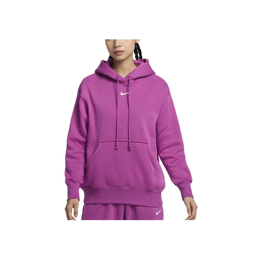 Nike Fleece Hooded Sports Warm Sweatshirt Women Tops Purple DQ5861518