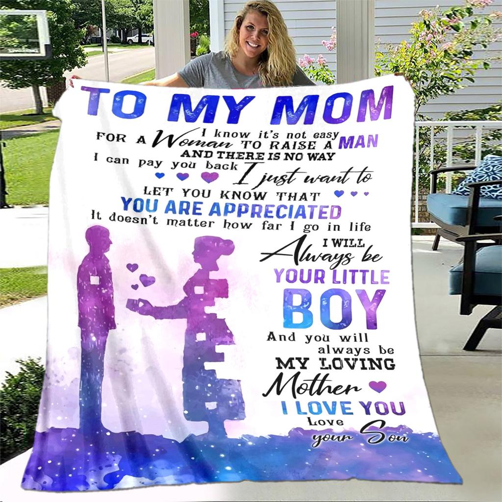 Para Minha Mãe Mamãe Série de Presentes Carta Cobertor, Manta Macia para Casa Quarto Cama Sofá Piquenique Viagem Escritório Cobertor de Cobertura Crianças