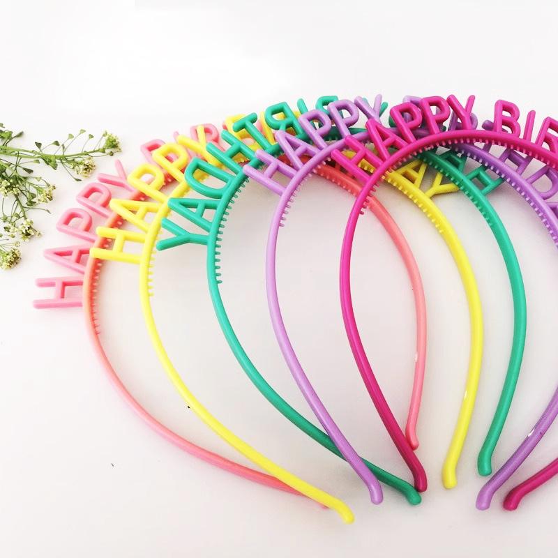 Korean Color Happy Birthday Headband Hat Happy Birthday Children Baby Adult Photo Decoration