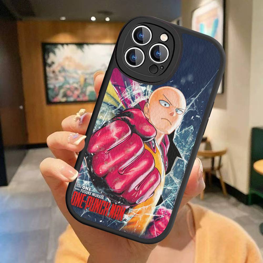 

Superhero Anime One Punch Man Leather Phone Case For Iphone 16 15 14 Plus 13 12 11 Pro Max Case iPhone 14pro max