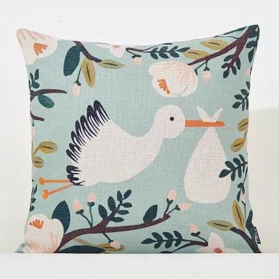 Colorful Flowers Throw Pillow Cover For Office Home Decor Sofa Car Cushion Cover Floral Print Pillow Case Square Cushion Case