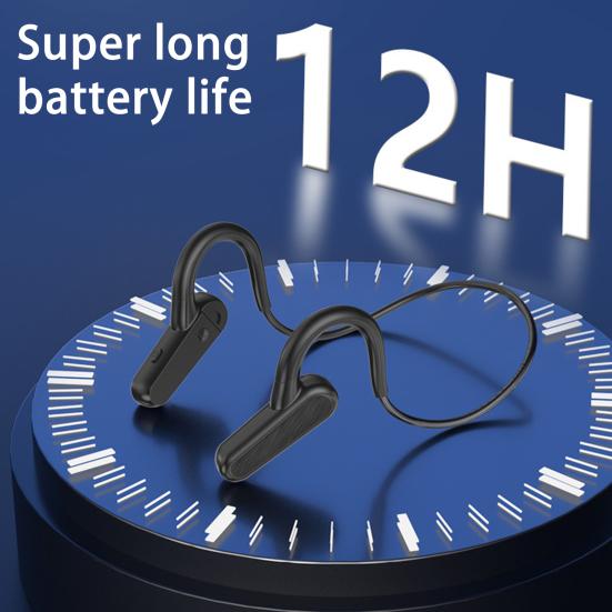 1 sett sportshodetelefoner luftledning 150mAh IPX5 vanntett reduksjon Bilateralt stereohengende øre