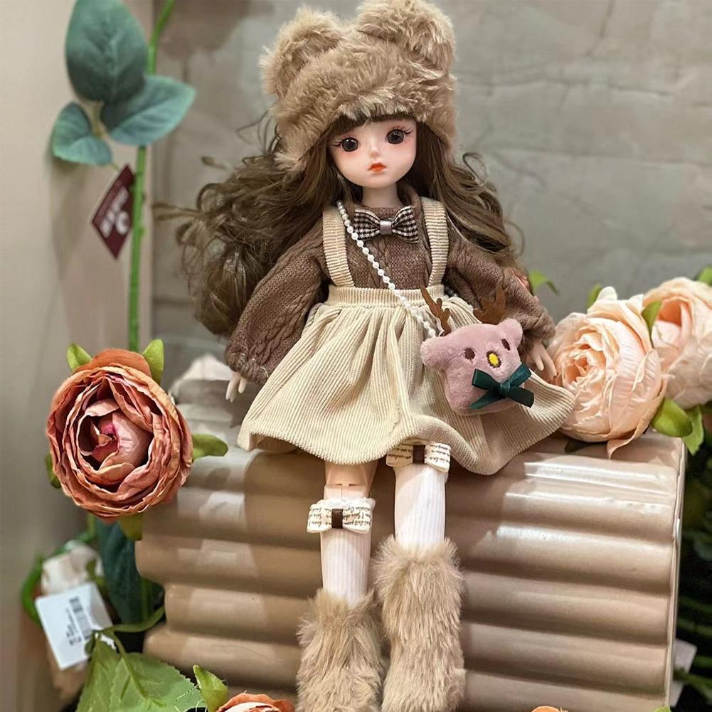 30cm BJD Doll Eclectic High End Design Princess Dress Up Set With Long Hair High Heel Beautiful 3D Eyes Beautiful Accessories