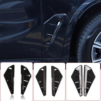ABS Carbon Fiber/black Car Side Shark Gill Side Air Outlet Cover Trim For BMW X5 G05 X5M F95 - Car Accessories