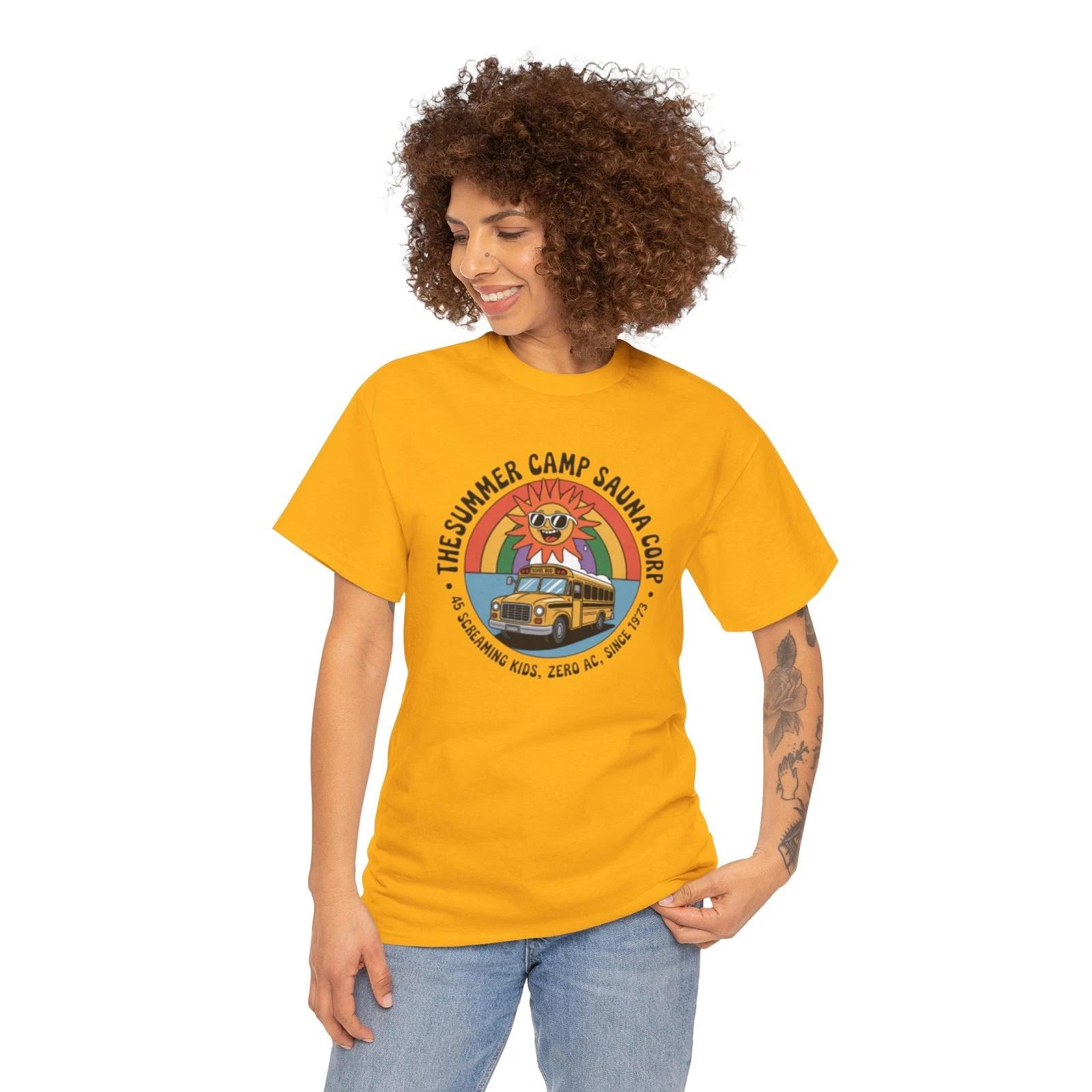 Vintage School Bus Driver T Shirt Funny Summer Camp Bus Driver Retro 70s Parody M